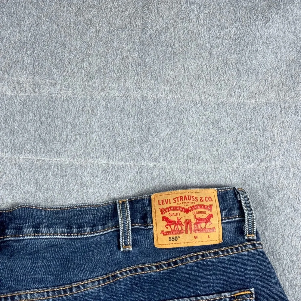 Levi 550 Jeans Mens 44x29 Medium Blue‎ Loose Pants Zip Straight Leg